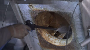 Grease fan unit cleaning